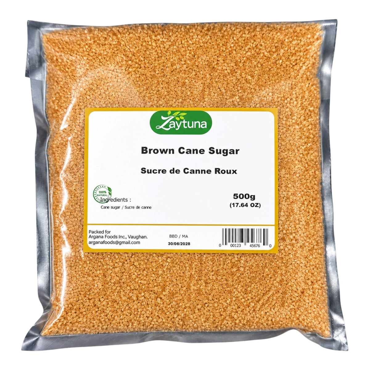 Zaytuna Brown Cane Sugar – Sucre de Canne Roux 500g | ZaytunaMart
