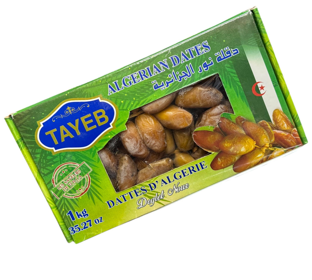 Dates Tayeb Algerian Golden Deglet Nour Branched 1kg FOODS ZaytunaMart.ca