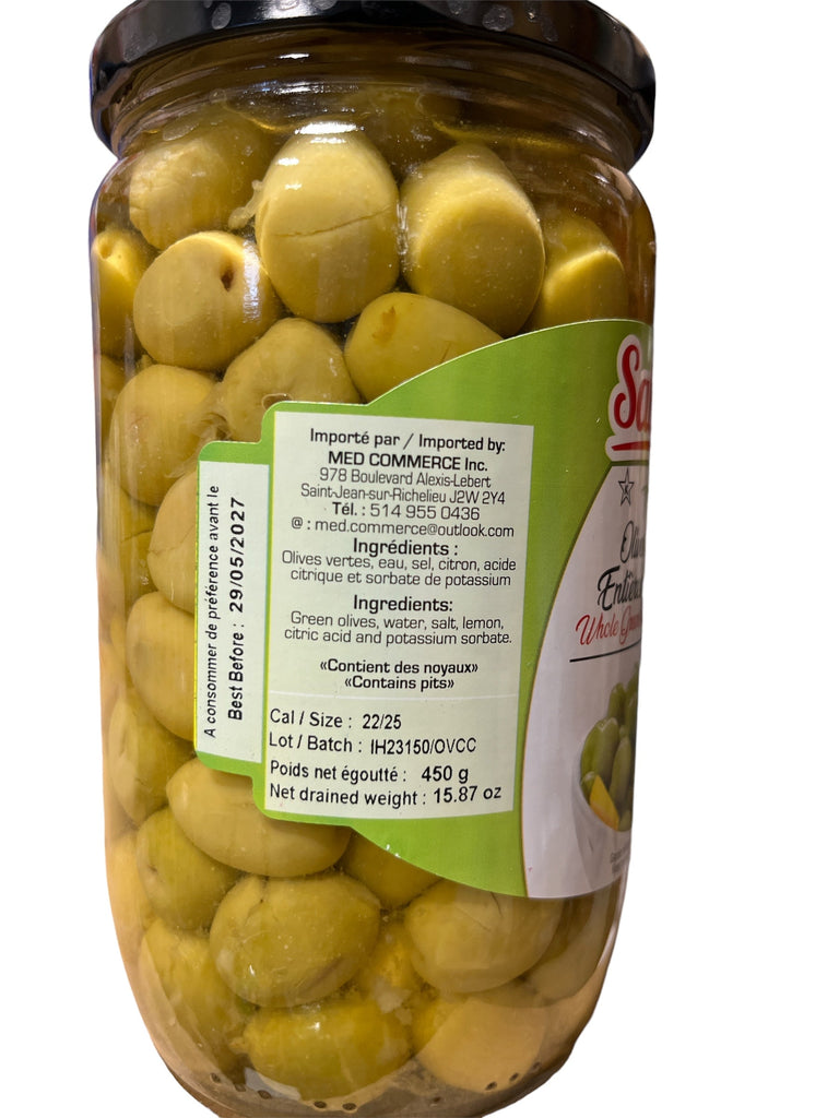 Salma Cracked Olives with lemon 480g FOODS SALMA