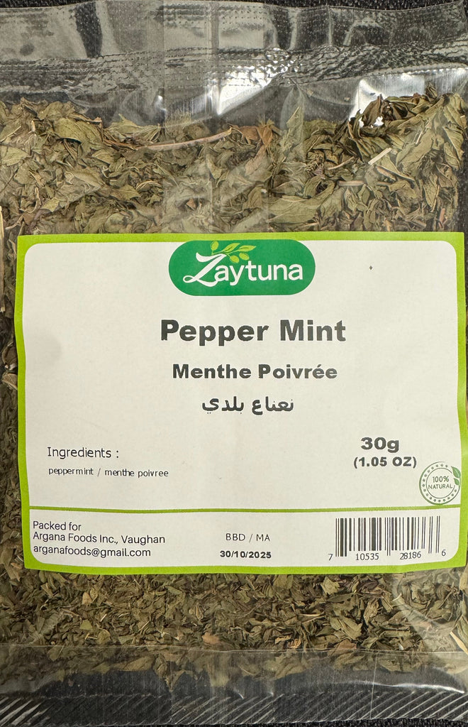 Dry Mint Leaves Beldi 30g Tea ZaytunaMart.ca