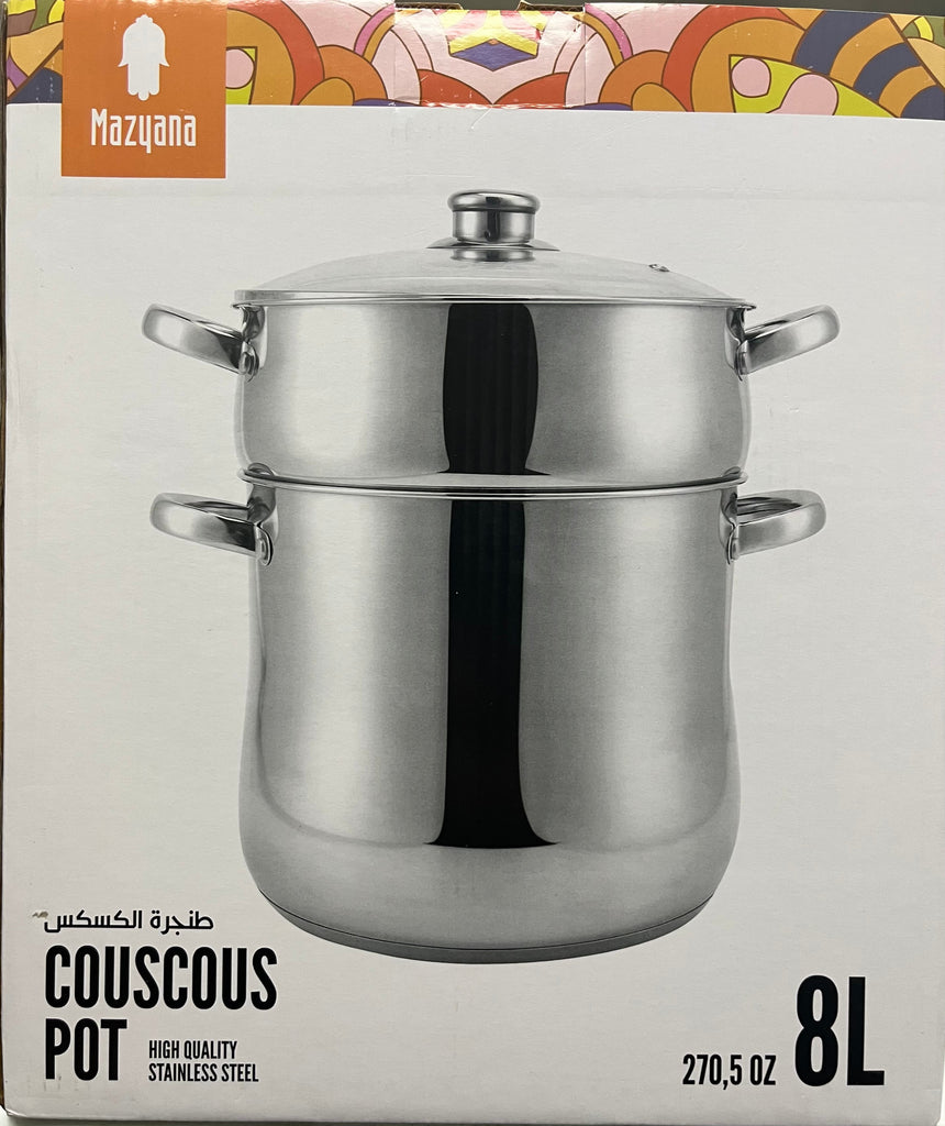 MAZYANA Couscoussier Pot Stainless Steel Steamer 14L Kitchen Accessories ZaytunaMart.ca