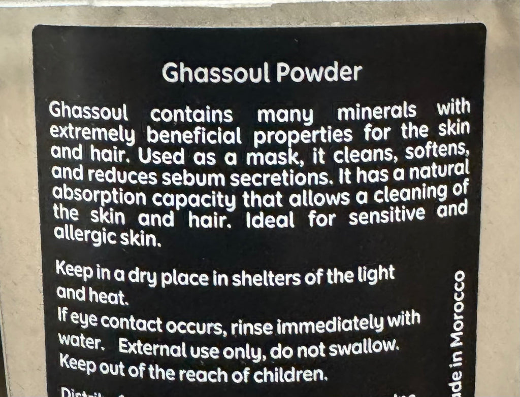 Terre d’Oleane Moroccan Ghassoul Lava Clay Chips 250g - Authentic from Zaytuna Mart Canada