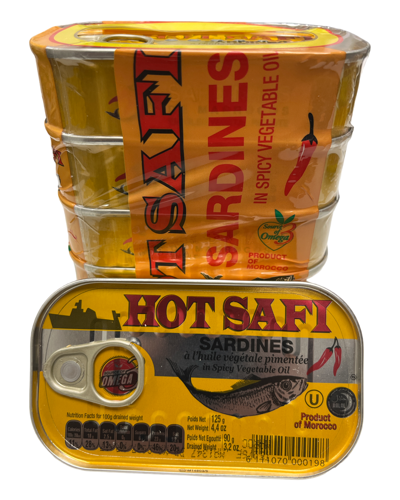 Safi Sardines in spicy vegetable oil 5x125g Sardines ZaytunaMart.ca