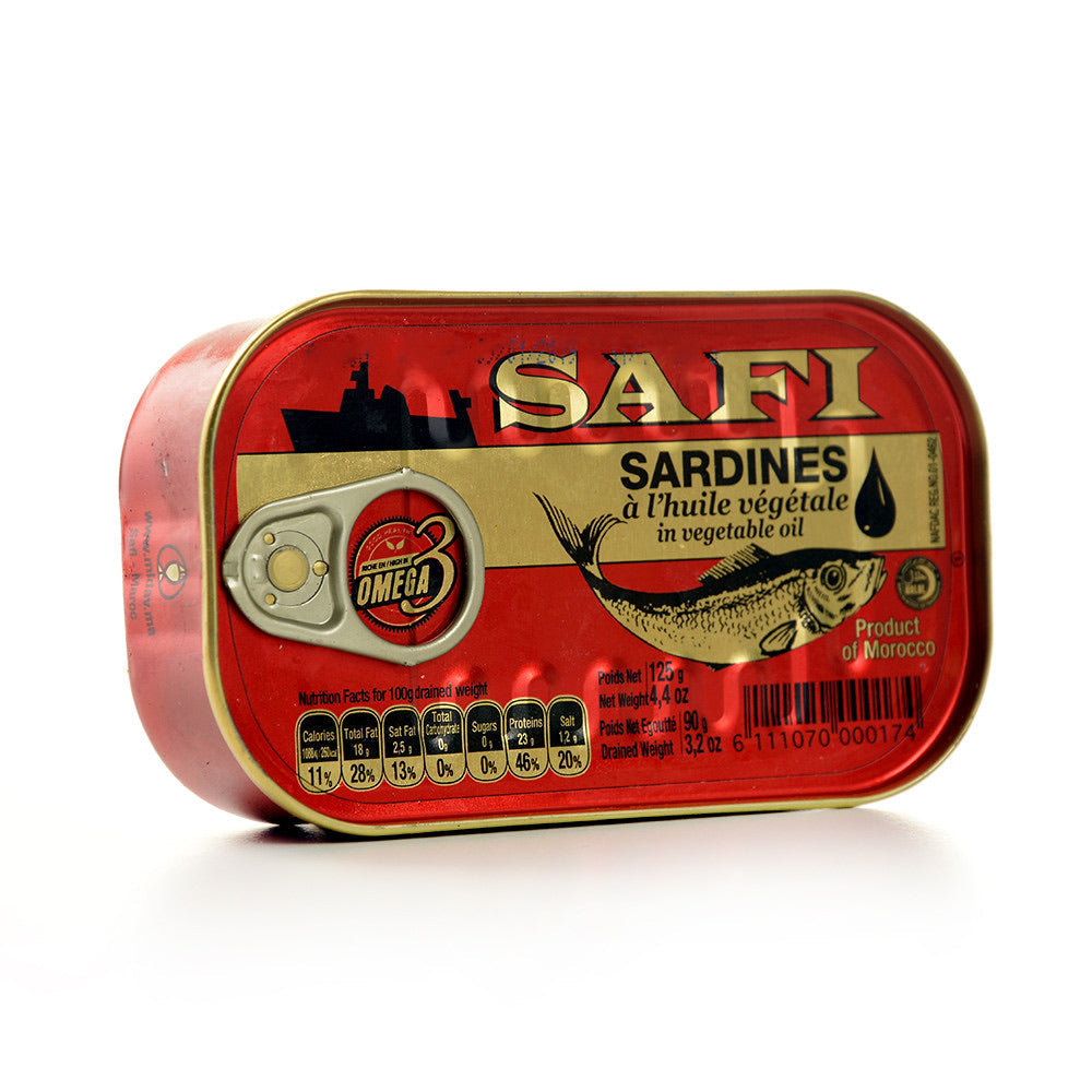 Safi Sardines in vegetable oil 50x125g Sardines ZaytunaMart.ca