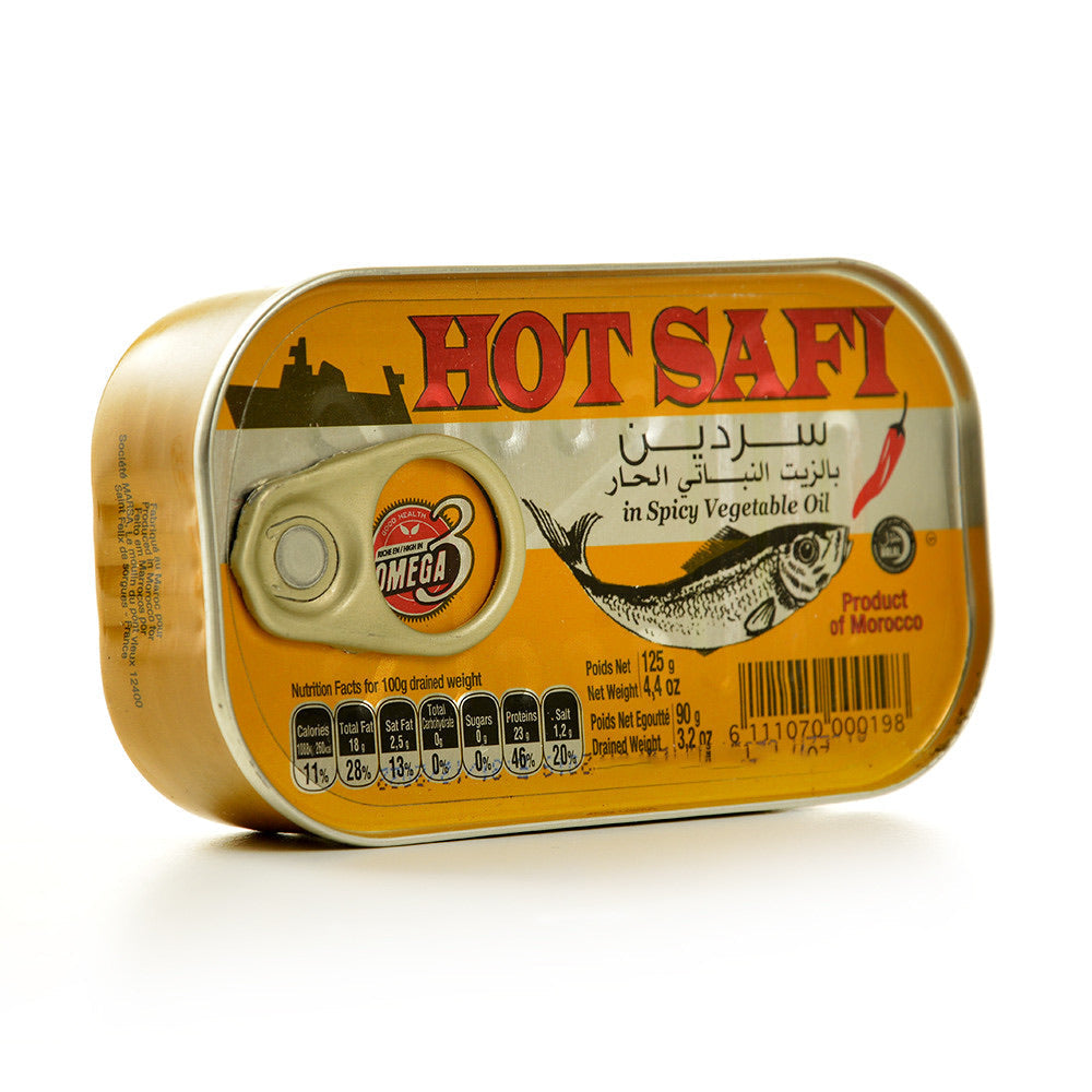 Safi Sardines in spicy vegetable oil 5x125g Sardines ZaytunaMart.ca