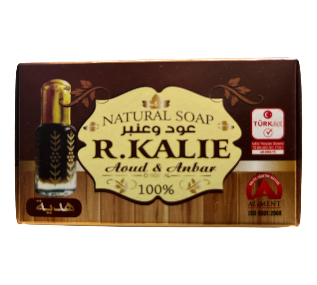 R. KALIE Aoud & Anbar Natural Soap with Anbar Parfum 200g Cosmetic Argan Oil ZaytunaMart.ca