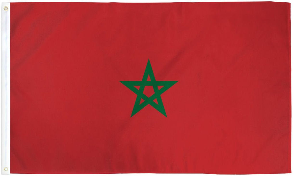 Large Morocco Flag Polyester 3’x5’ (90x150cm) Flag ZaytunaMart.ca