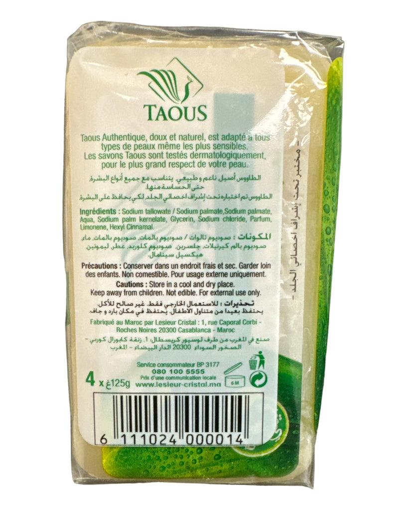 Moroccan Soap Authentic Savon TAOUS 4x125g ZaytunaMart.ca