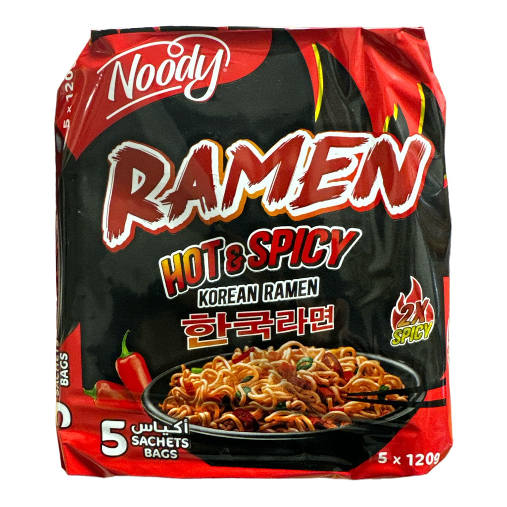 Noody Halal Instant Korean RAMEN Noodles spicy 5x120g FOODS Noody