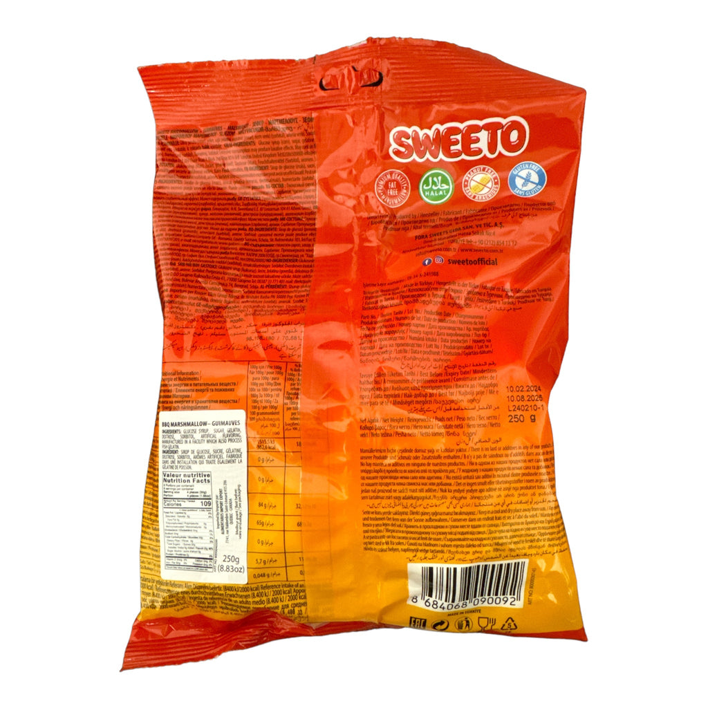 Sweeto Halal BBQ Marshmallow 250g Sweeto