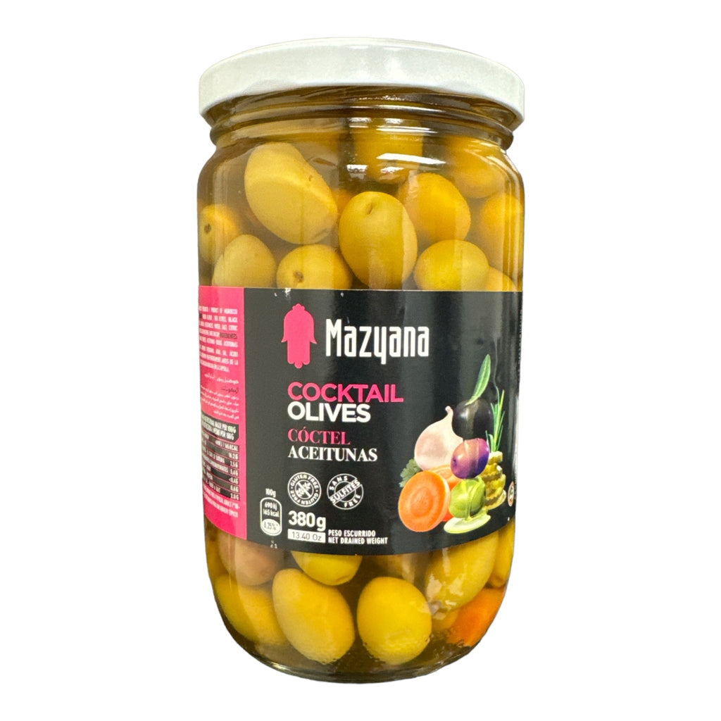 Mazyana Cocktail Green Olives 72cl 320g net Pickles Zaytunamart.ca