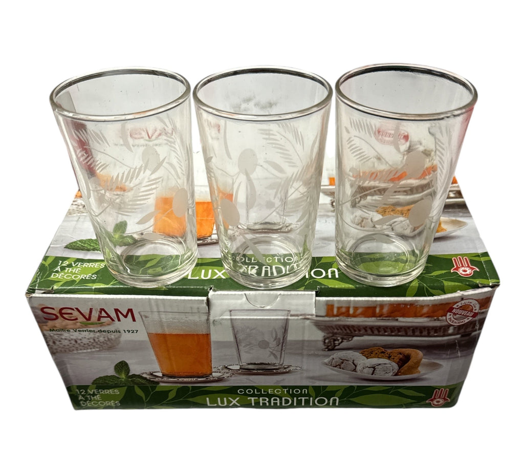 SEVAM Tea Cups Glasses Lux Tradition Anba 12Pack ZaytunaMart.ca