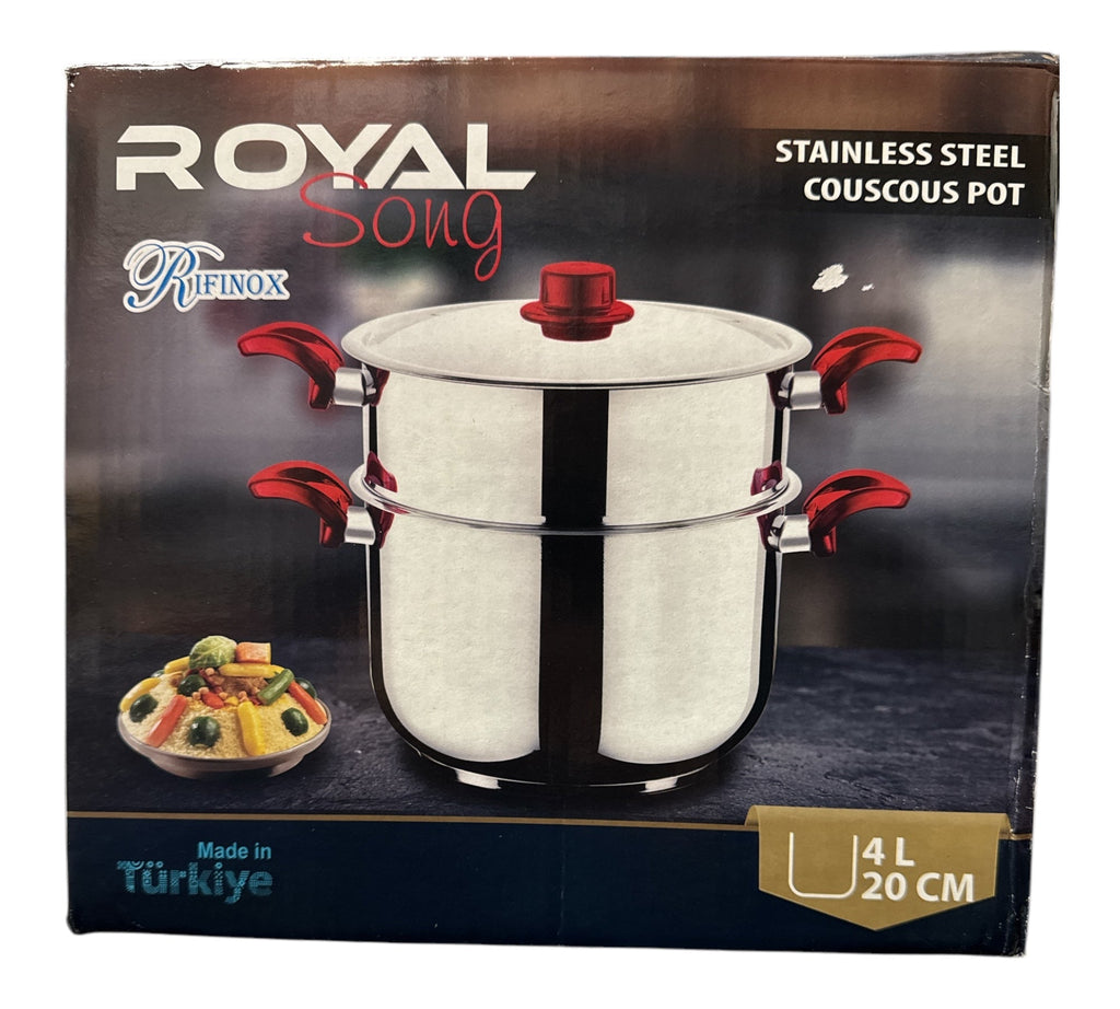 Royal Couscousier Pot Stainless Steel Steamer 4L HOME ZaytunaMart.ca