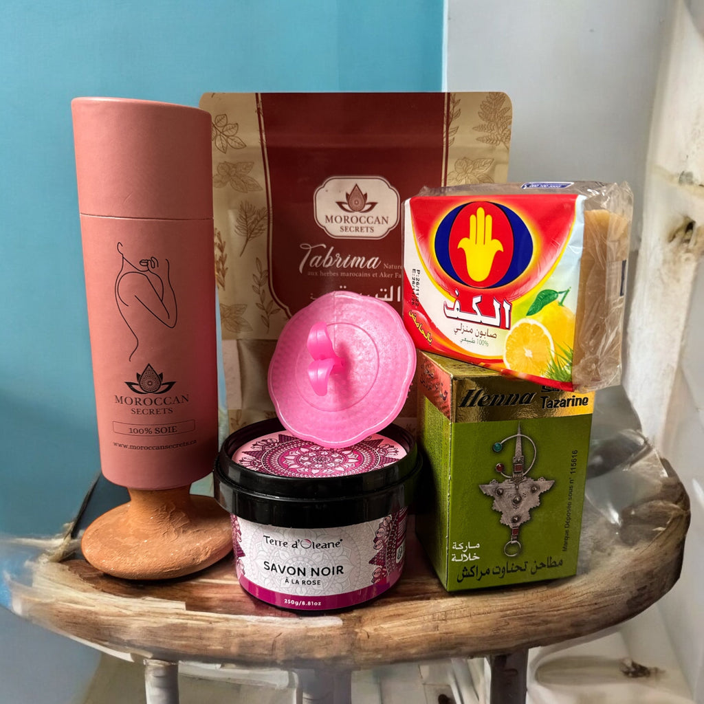 Bundle & Save: Prestigious Moroccan Hammam Kit 7 items ZaytunaMart.ca