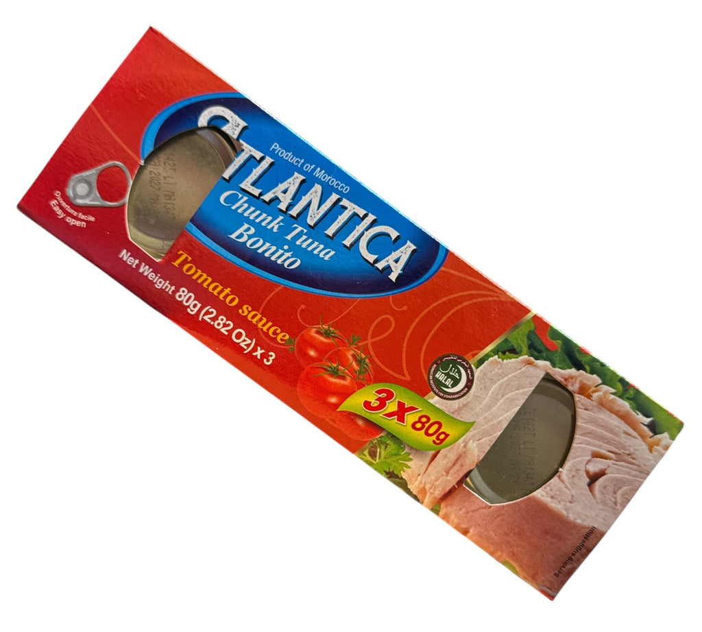 Atlantica Chunk Tuna Bonito Tomato Sauce 3x80g FOODS ZaytunaMart.ca