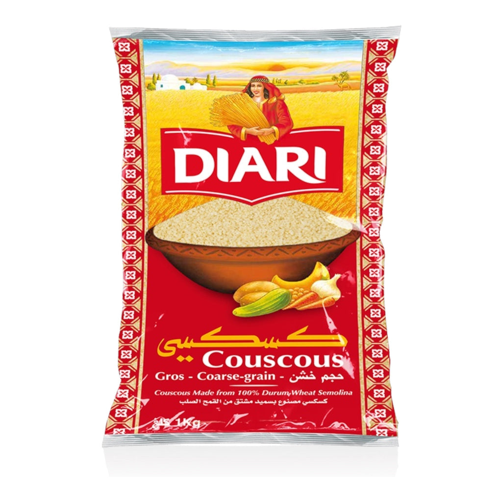 DIARI Tunisian Couscous Coarse 1kg - Authentic from Zaytuna Mart Canada