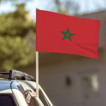 Medium Morocco Flag Polyester for Car 12"x18"(30x46cm) Flag ZaytunaMart.ca