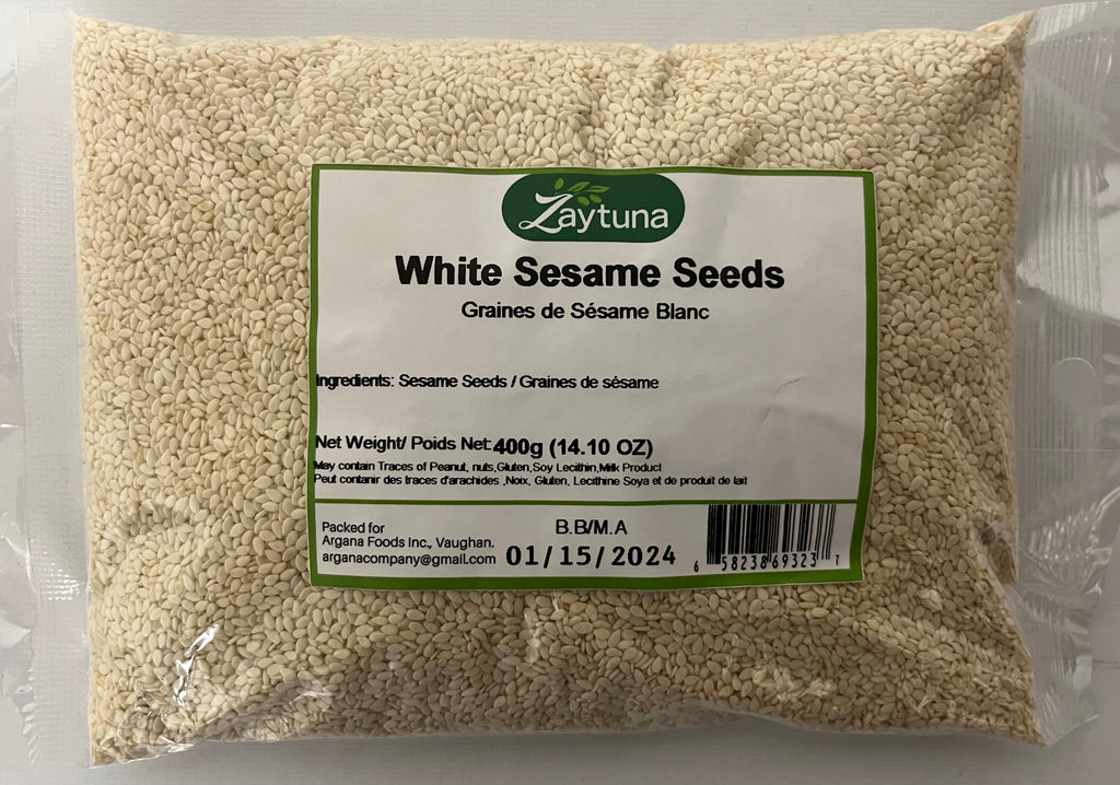 Sesame Seeds white 400g ZaytunaMart.ca