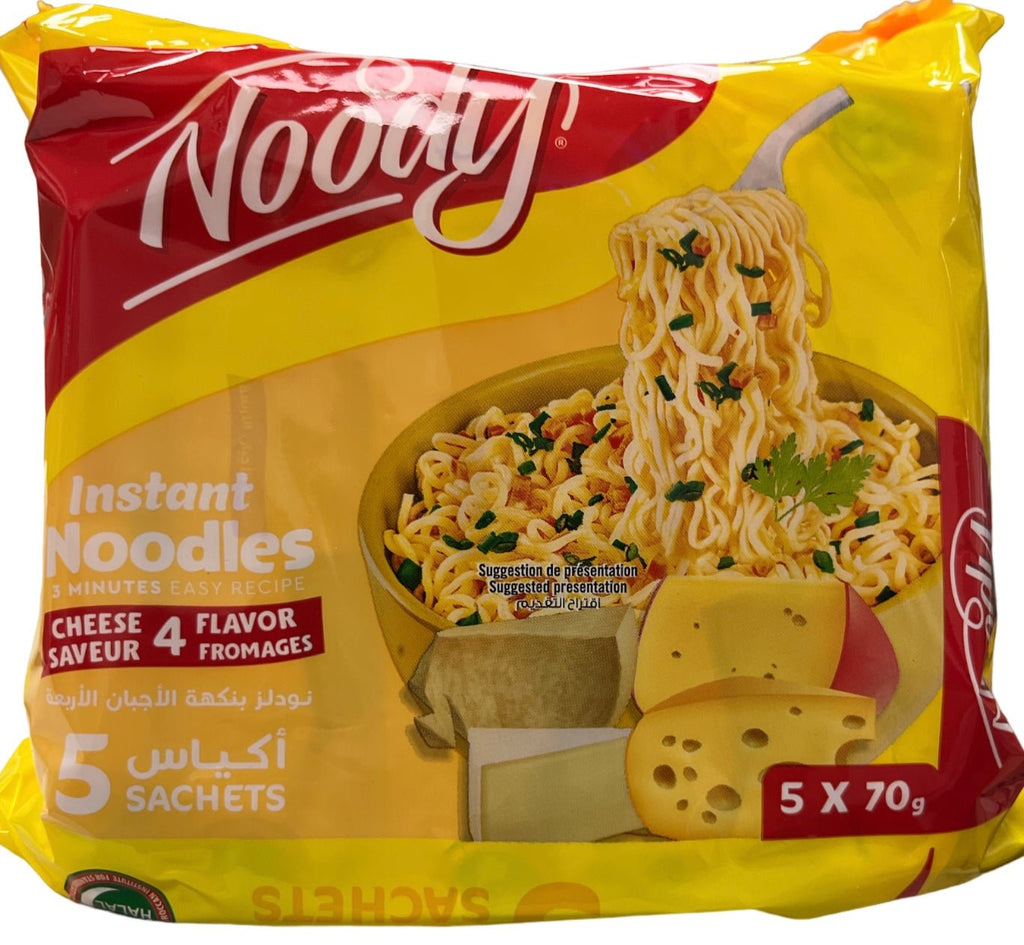 Noody Halal Instant Noodles 4 Cheeses 5x70g - Authentic from Zaytuna Mart Canada