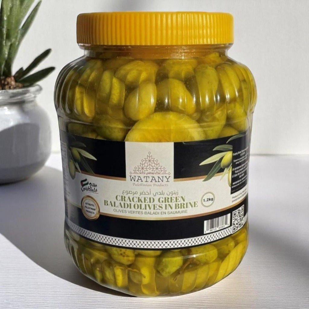 Palestinian Pickled Green Olives from Tulkarm - Authentic from Zaytuna Mart Canada