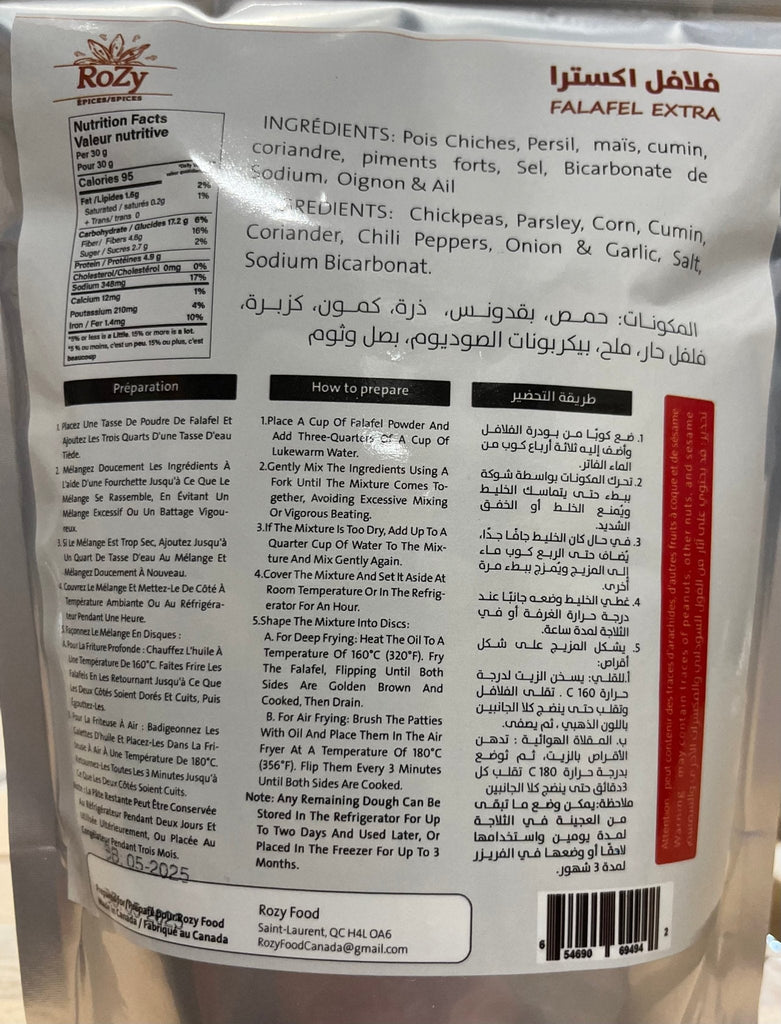 RoZy Falafel Powder 454g ZaytunaMart.ca