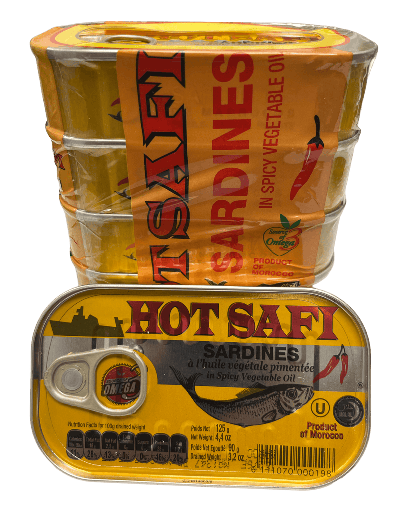 Safi Sardines in spicy vegetable oil 5x125g Sardines ZaytunaMart.ca
