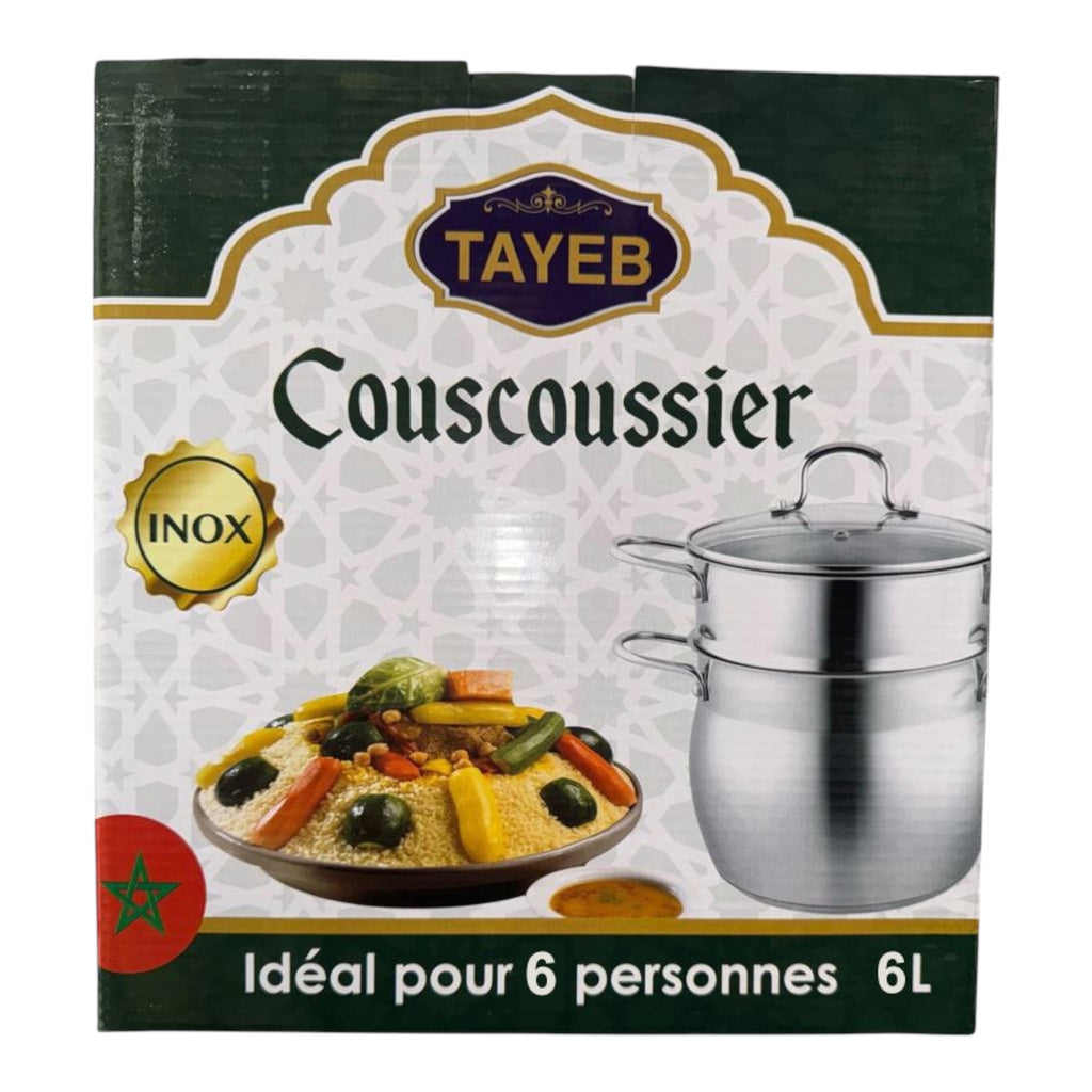 TAYEB Couscoussier Pot Stainless Steel Steamer 4L HOME ZaytunaMart.ca