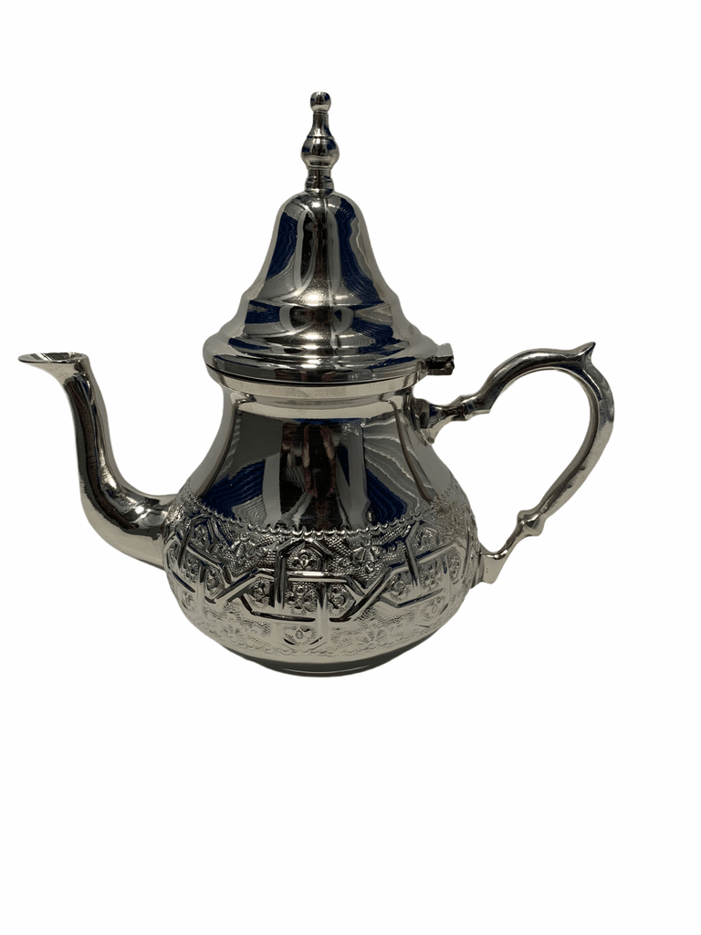 Teapot Moroccan hand crafted silver 0.35L - Authentic from Zaytuna Mart Canada
