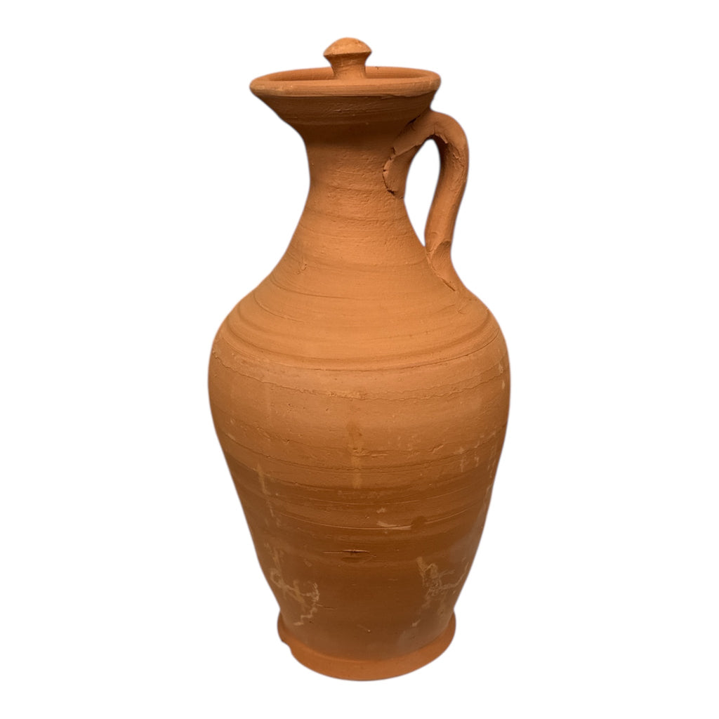 Traditional Moroccan Terracotta Water Jar Khabiya 2L - Authentic Clay Pitcher painted with natural tar - Authentic from Zaytuna Mart Canada